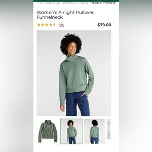 LLBEAN Women's Airlight Pullover, Funnelneck XS Reg